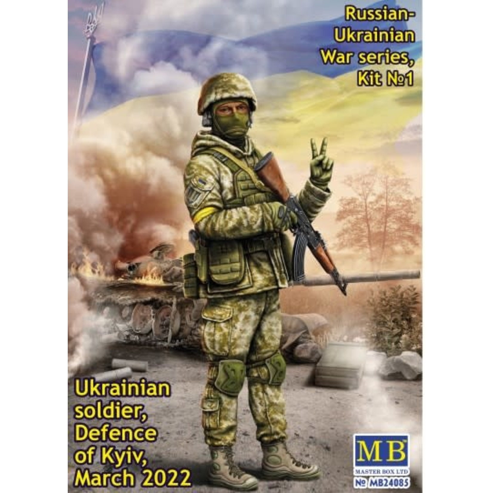 Master Box Ltd 1/24 Russian-Ukrainian War: Ukrainian Soldier Defense of Kyiv March 2022