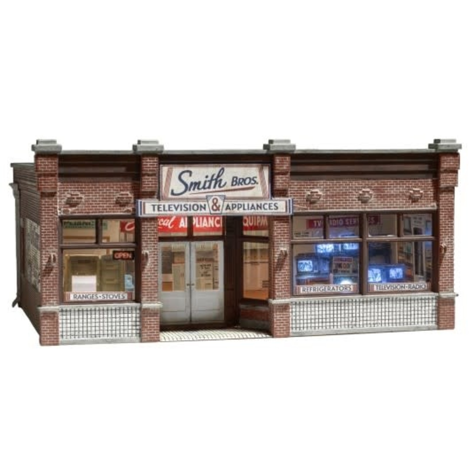 Woodland Scenics O Built-N-Ready Smith Brothers TV & Appliance Store LED Lighted