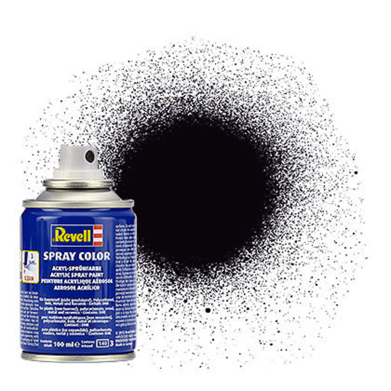 Revell 100ml Acrylic Black Mat Spray  EACH