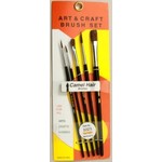 #1025: 1,3,5,1/4,1/2 Camel Hair Brushes (5)