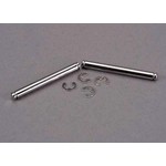 Traxxas Suspension pins, 31.5mm, chrome (2) w/ E-clips (4)