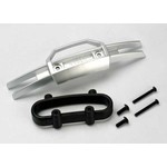 Traxxas FR & R Bumper, Black Chrome : Revo 2008