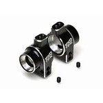 Exotek TLR 22S HD Aluminum Rear Hub Set (2) (Silver/Black)