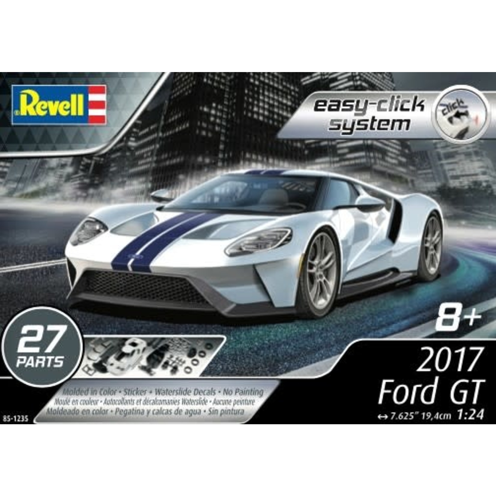 Revell-Monogram 1/24 2017 Ford GT (Silver) (Snap)