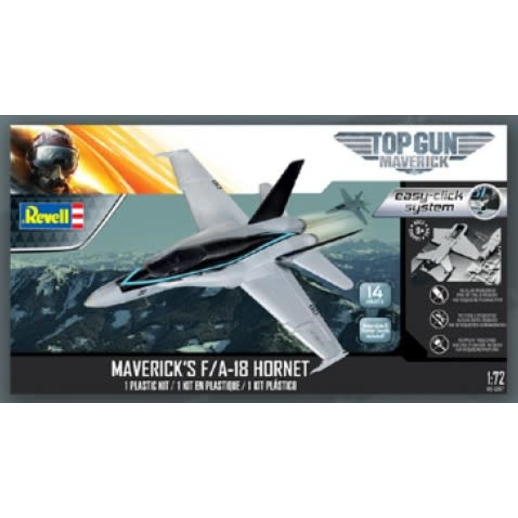 Revell-Monogram 1/72 Top Gun Maverick: F/A18 Super Hornet Aircraft (Snap)