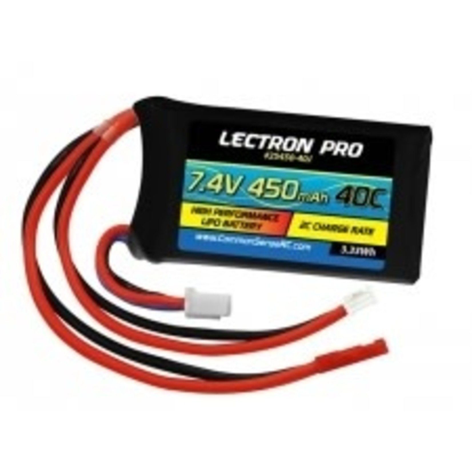 Common Sense RC Lectron Pro 7.4V 450mAh 40C Lipo Battery with JST PH 2.0 connector for Axial SCX24