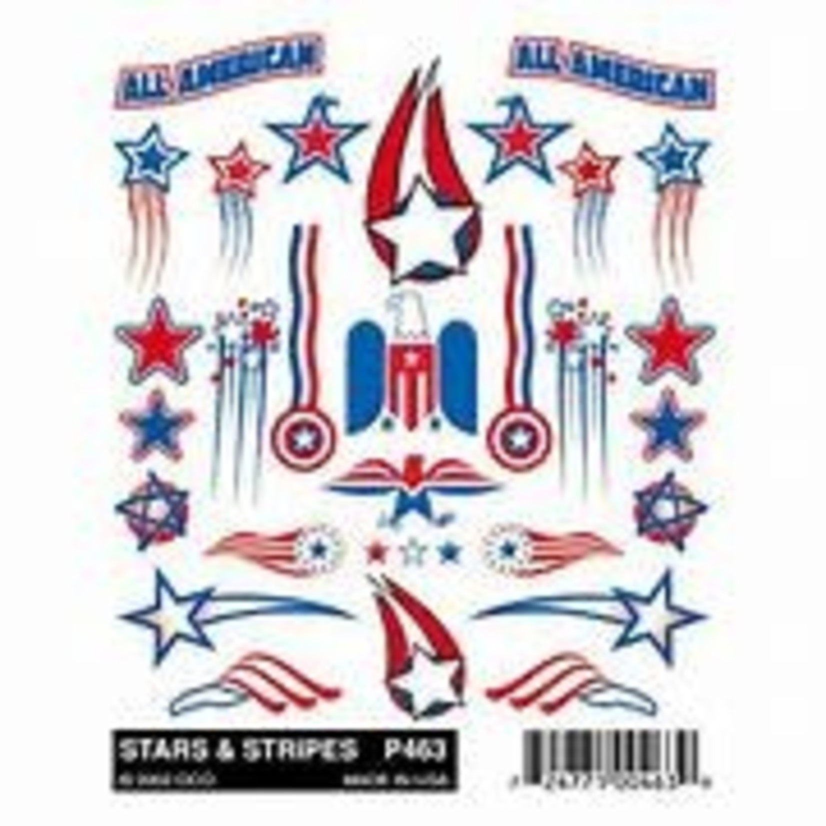PineCar Stick-On Decals, Stars & Stripes