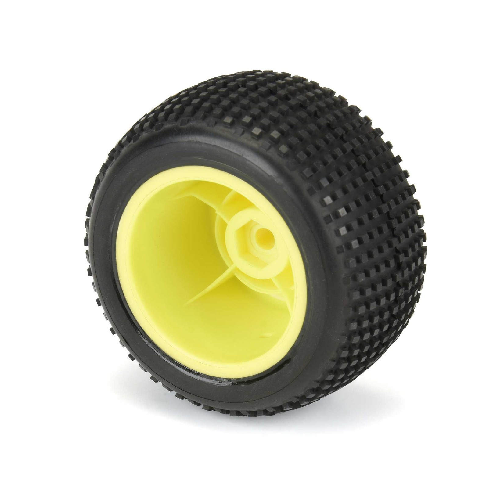 Pro-Line 1/18 Hole Shot Front/Rear Mini-T Tires Mounted 8mm Yellow Wheels (2)
