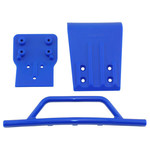 RPM R/C Products Front Bumper/Skid Plate, Blue: SLH 4x4