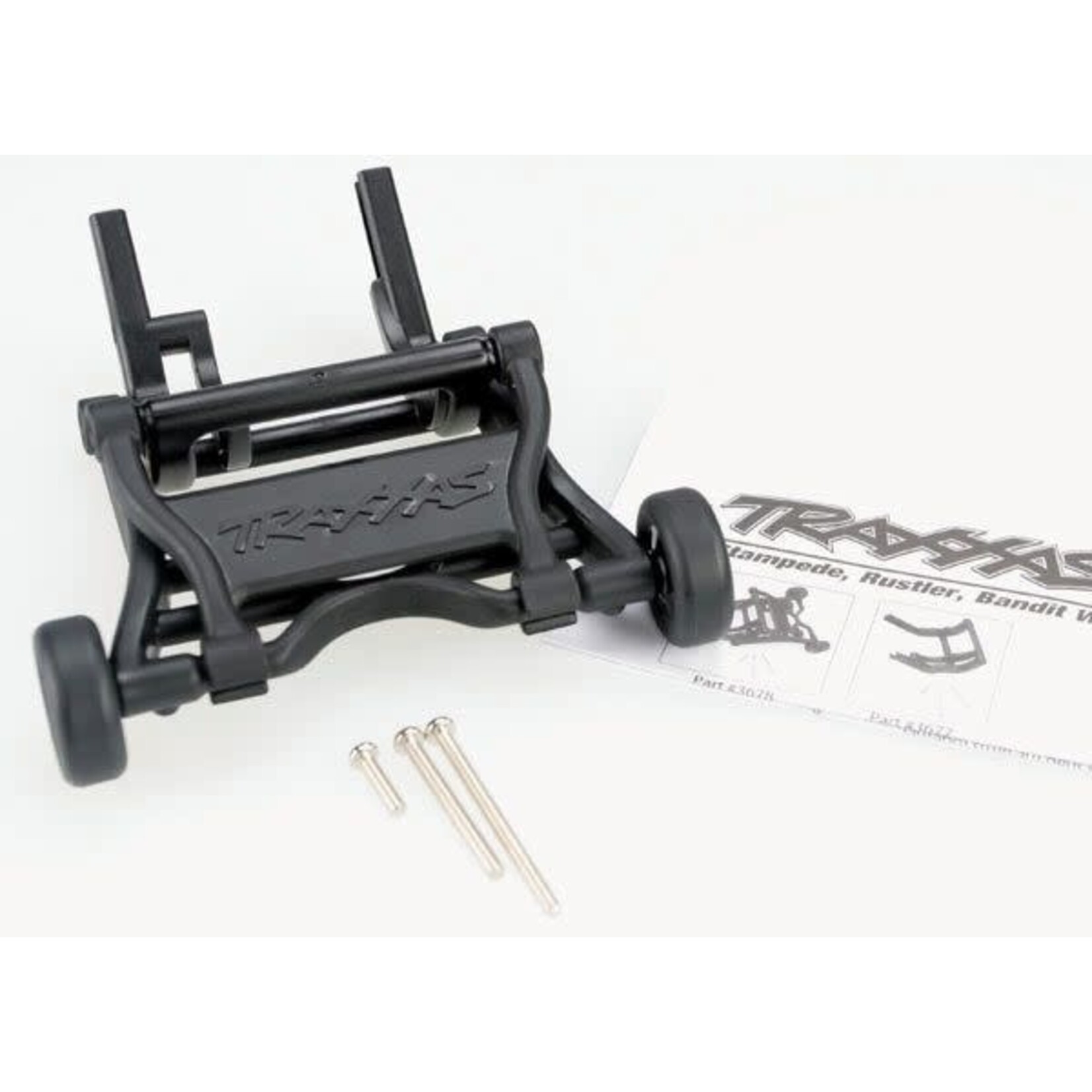 Traxxas Wheelie bar, assembled (black) (fits Slash, Bandit, Rustler®, Stampede® series)