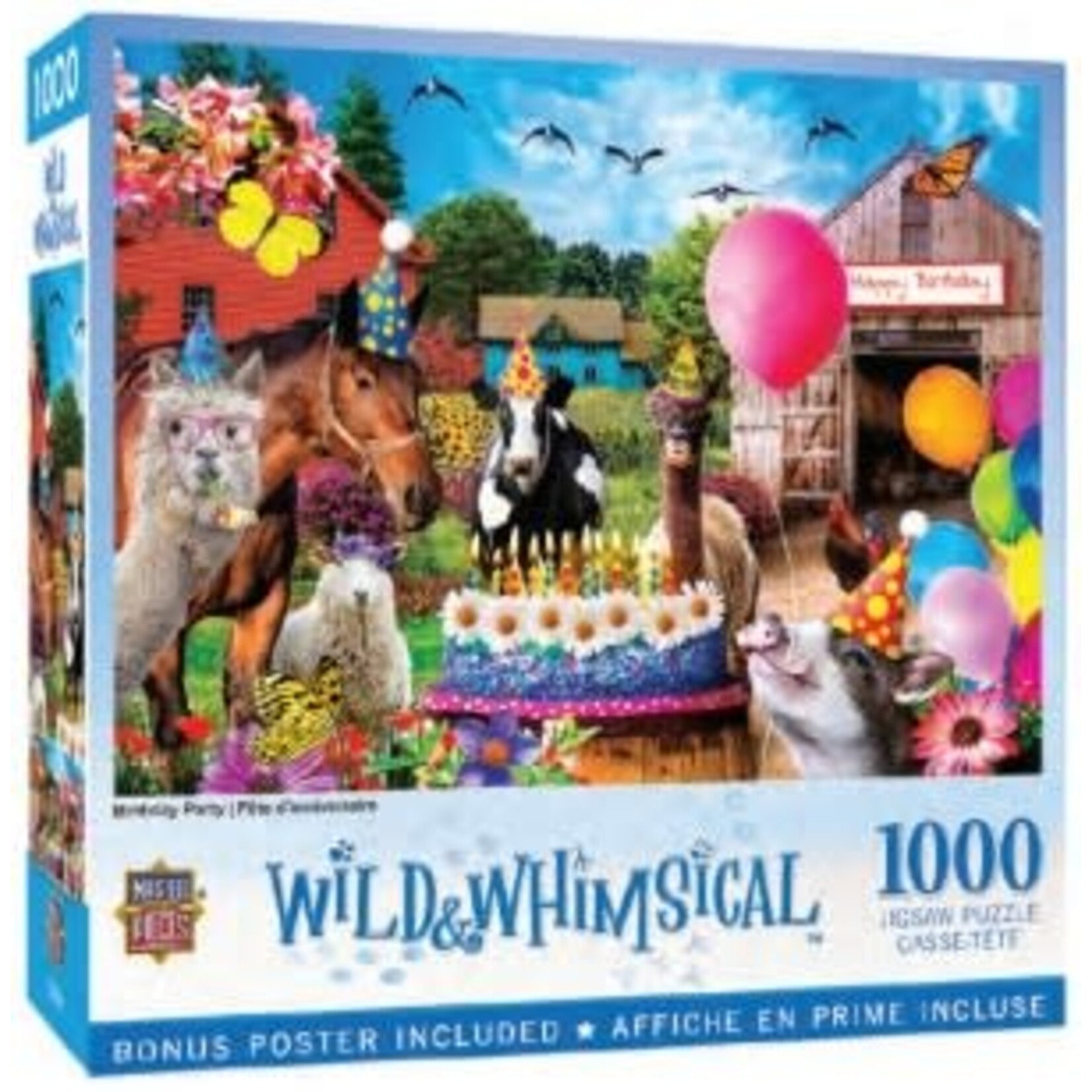 Master Pieces Wild & Whimsical: Birthday Party Animals Puzzle (1000pc)