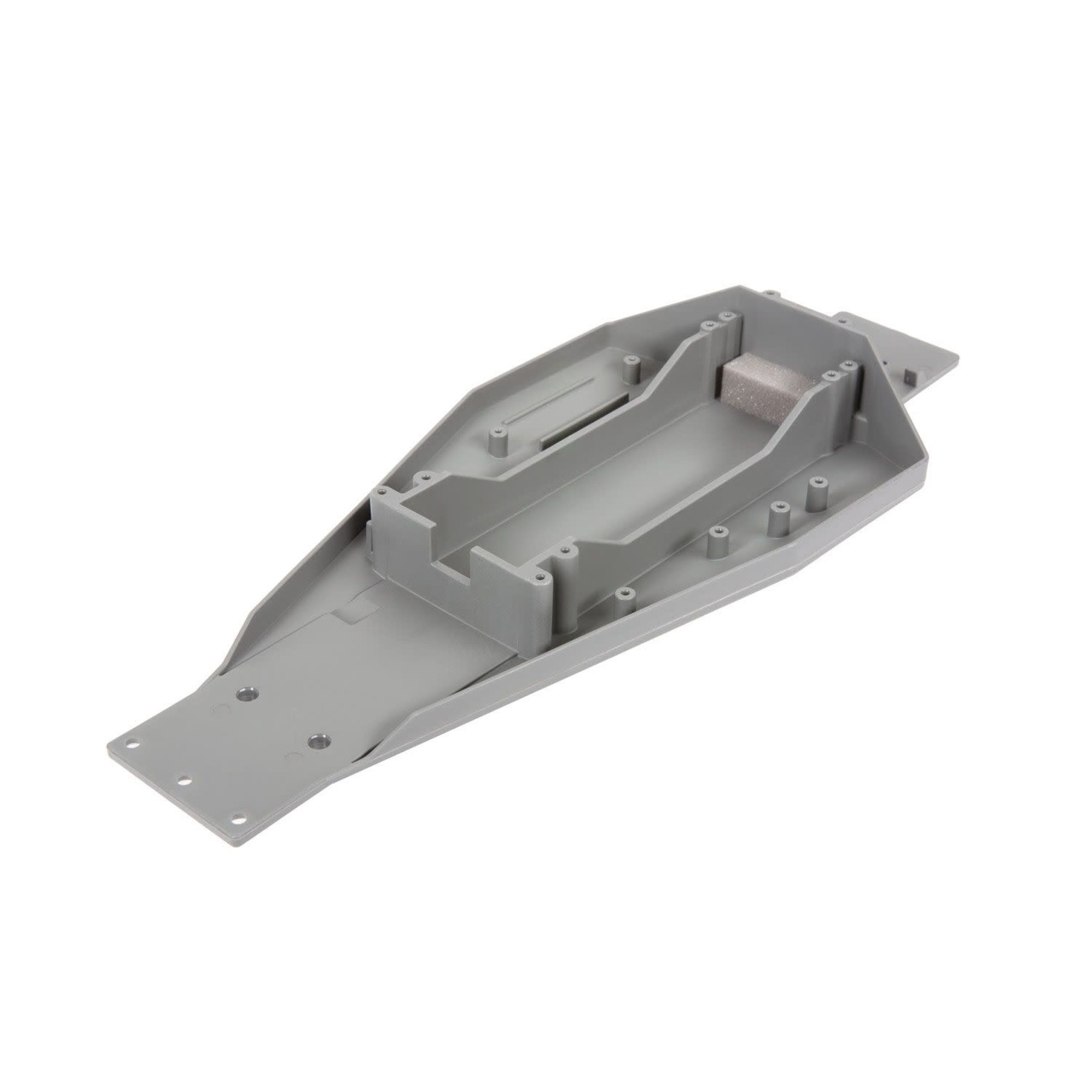 Traxxas Lower chassis (gray) (166mm long battery compartment)