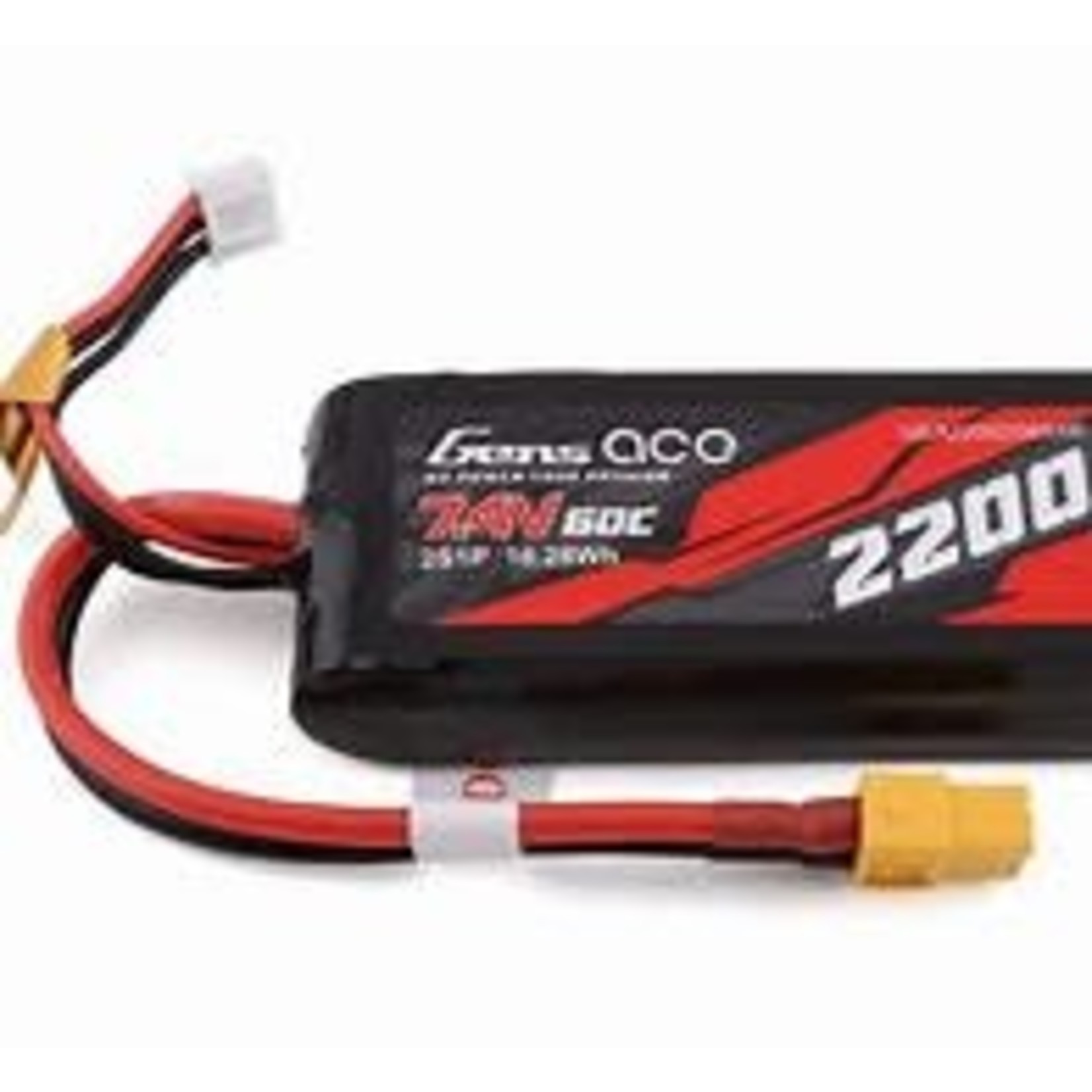 Gens Ace 2s LiPo Battery 60C (7.4V/2200mAh) w/XT-60 Connector