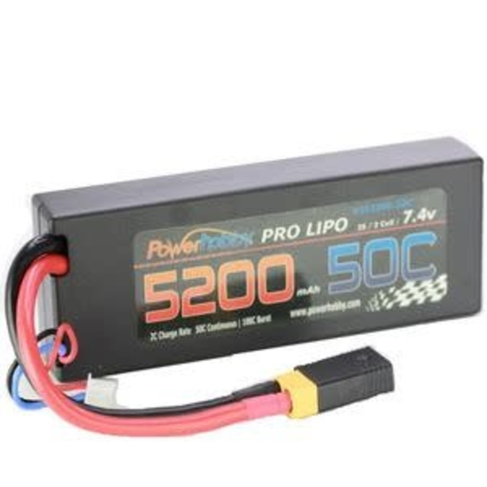 PowerHobby 5200mAh 7.4V 2S 50C LiPo Battery with Hardwired XT60