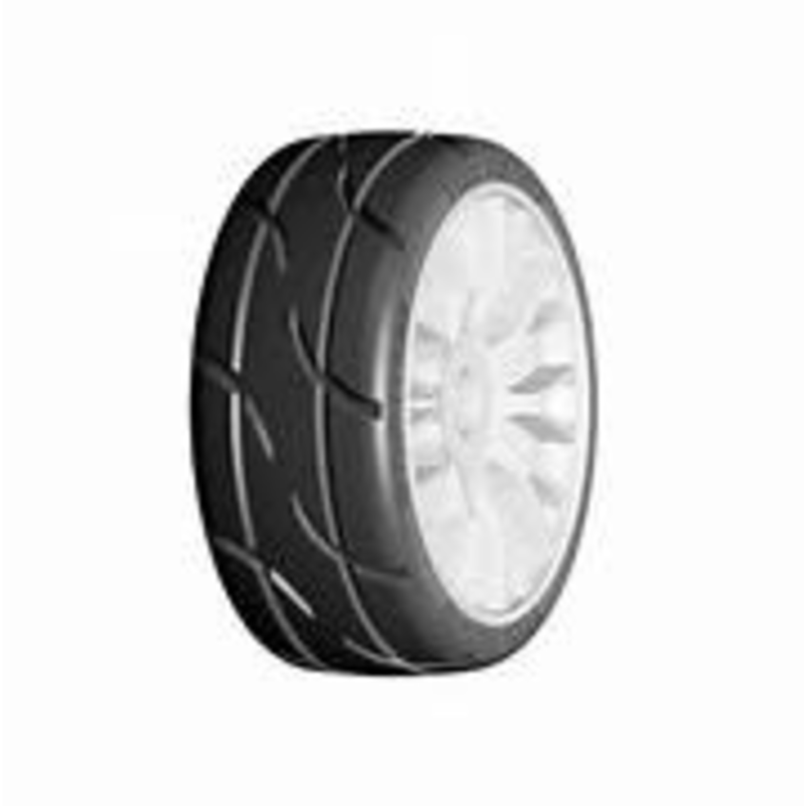 GRP Tyres GT - TO3 Revo Belted Pre-Mounted 1/8 Buggy Tires (White) (2) (XM3) w/RIGID Wheel