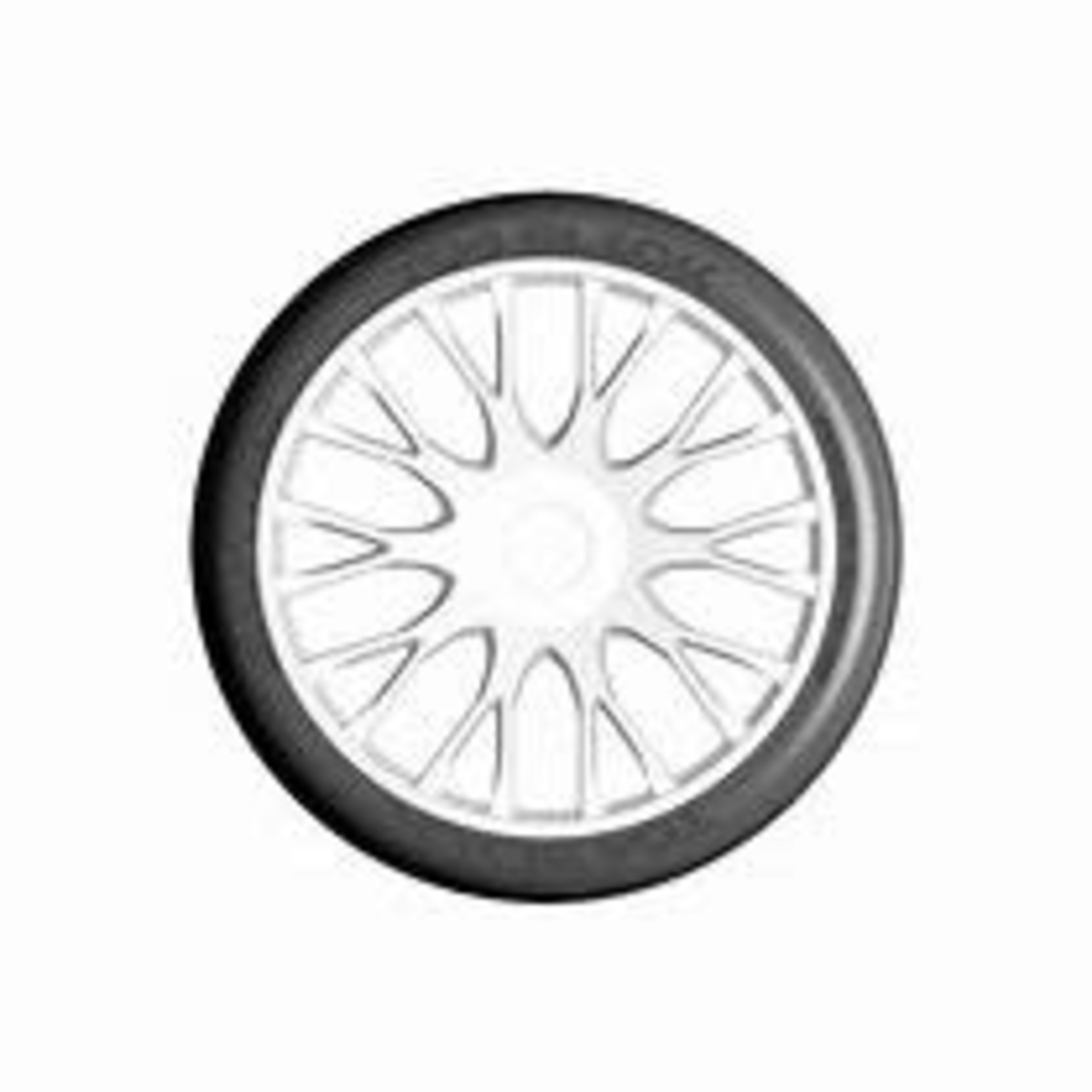 GRP Tyres GT - TO4 Slick Belted Pre-Mounted 1/8 Buggy Tires (White) (2) (XM2) w/RIGID Wheel