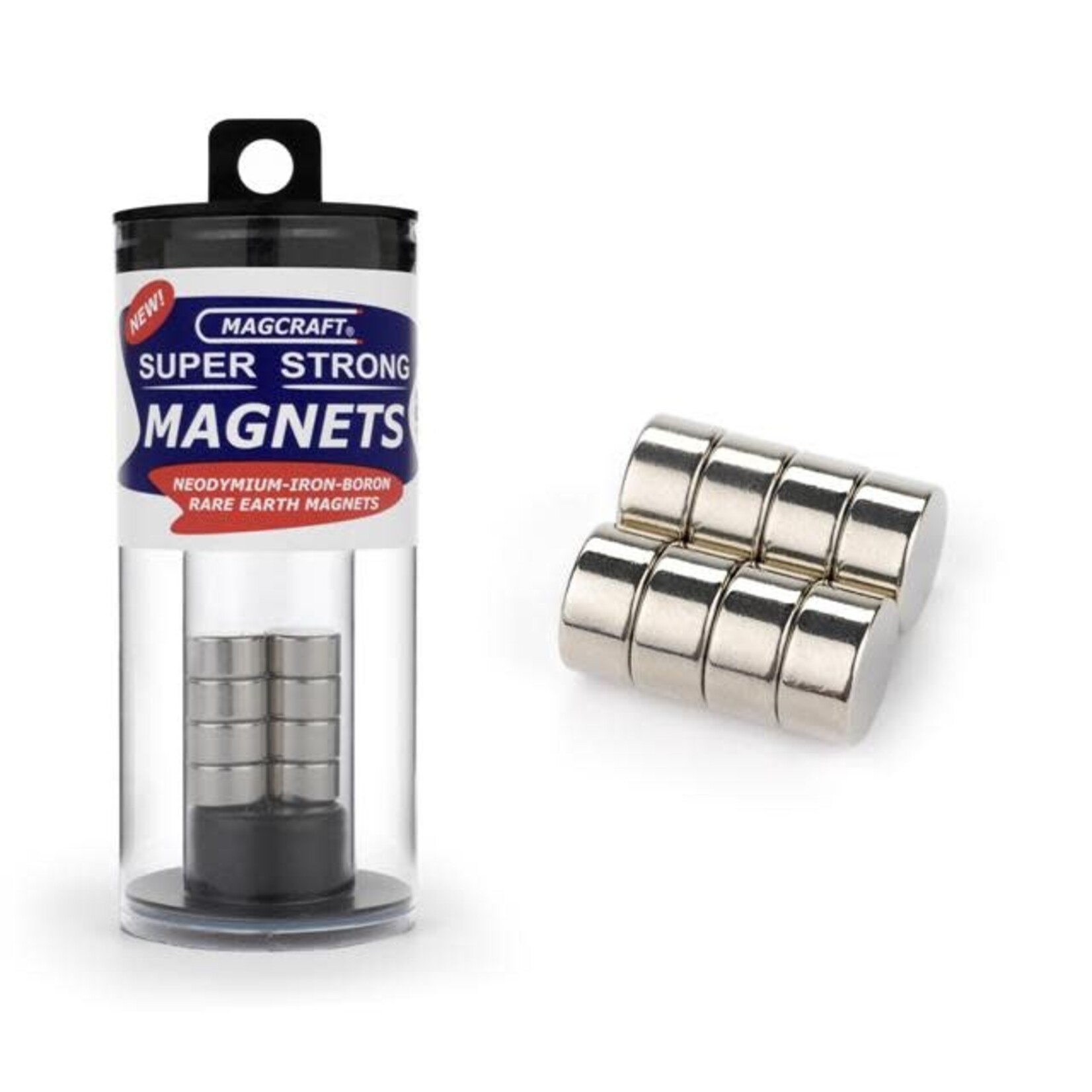 Magcraft 1/2"x1/4" Rare Earth Disc Magnets (8) (D)