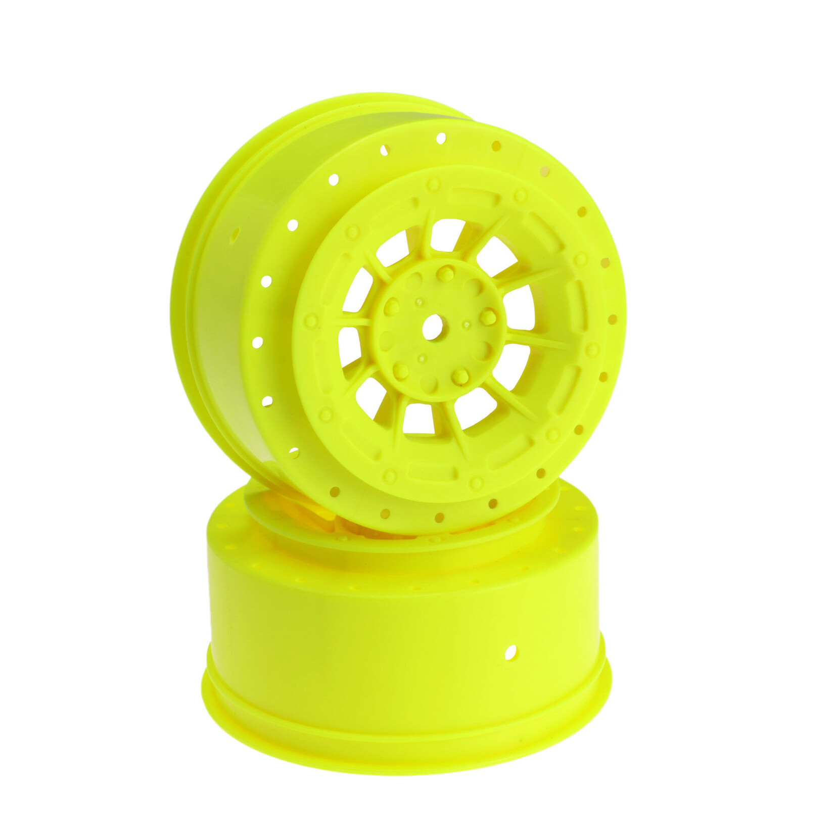 JConcepts Hazard 12mm Hex Wheel, 3mm Wider Off Set, Yellow: SC10