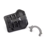 Traxxas Differential cover, TRX-6™ rear (black)/ T-lock fork (grey)