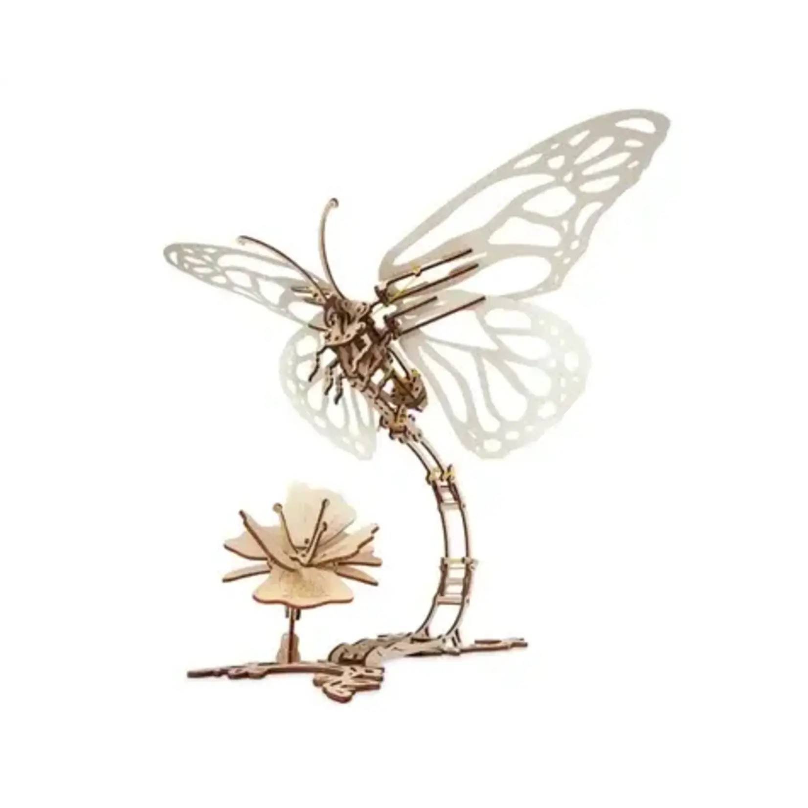 Ugears Butterfly & Flower Mechanical Wooden 3D Model