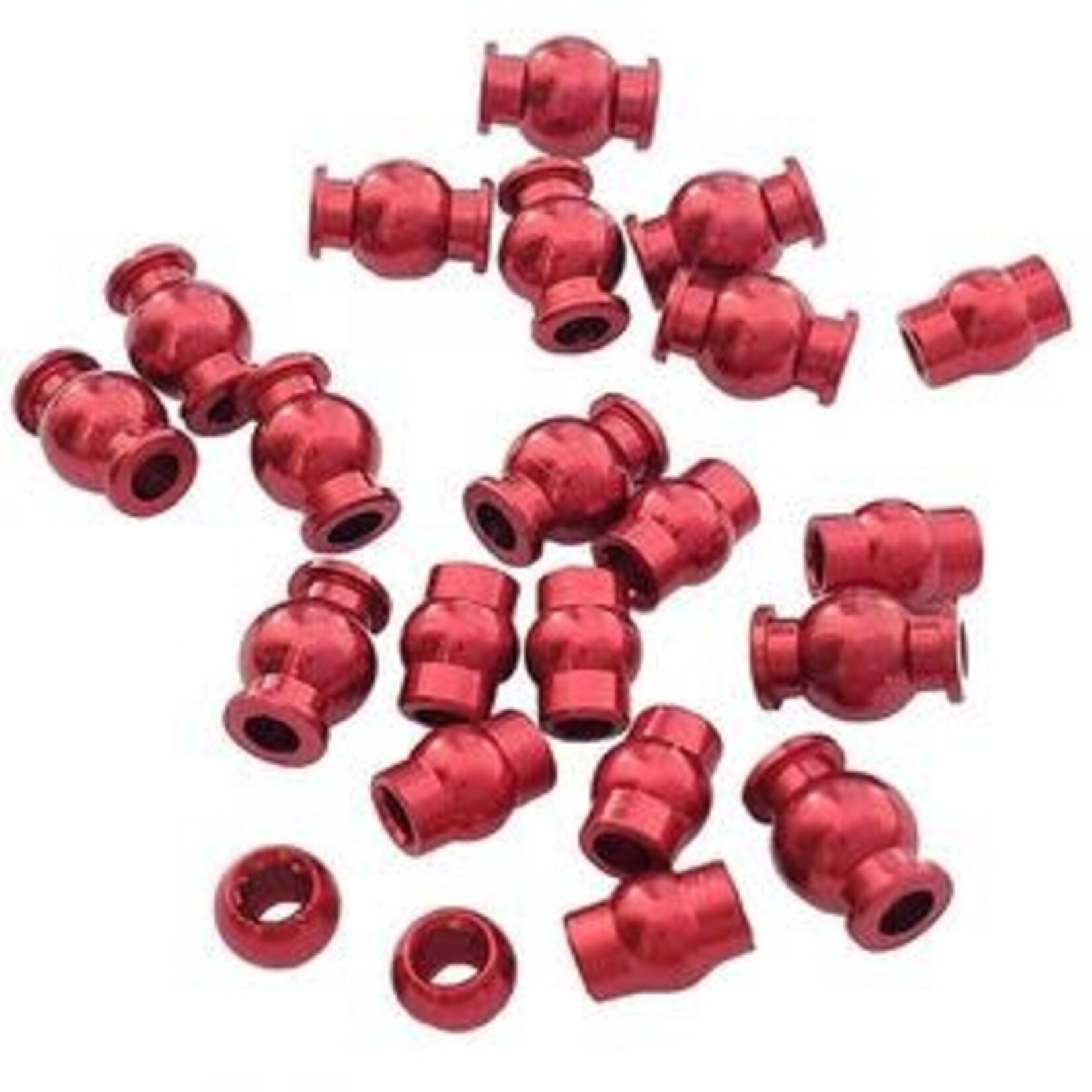PowerHobby Complete 22-Piece Aluminum Pivot Ball Set, Red, for Arrma 1/10 4x4