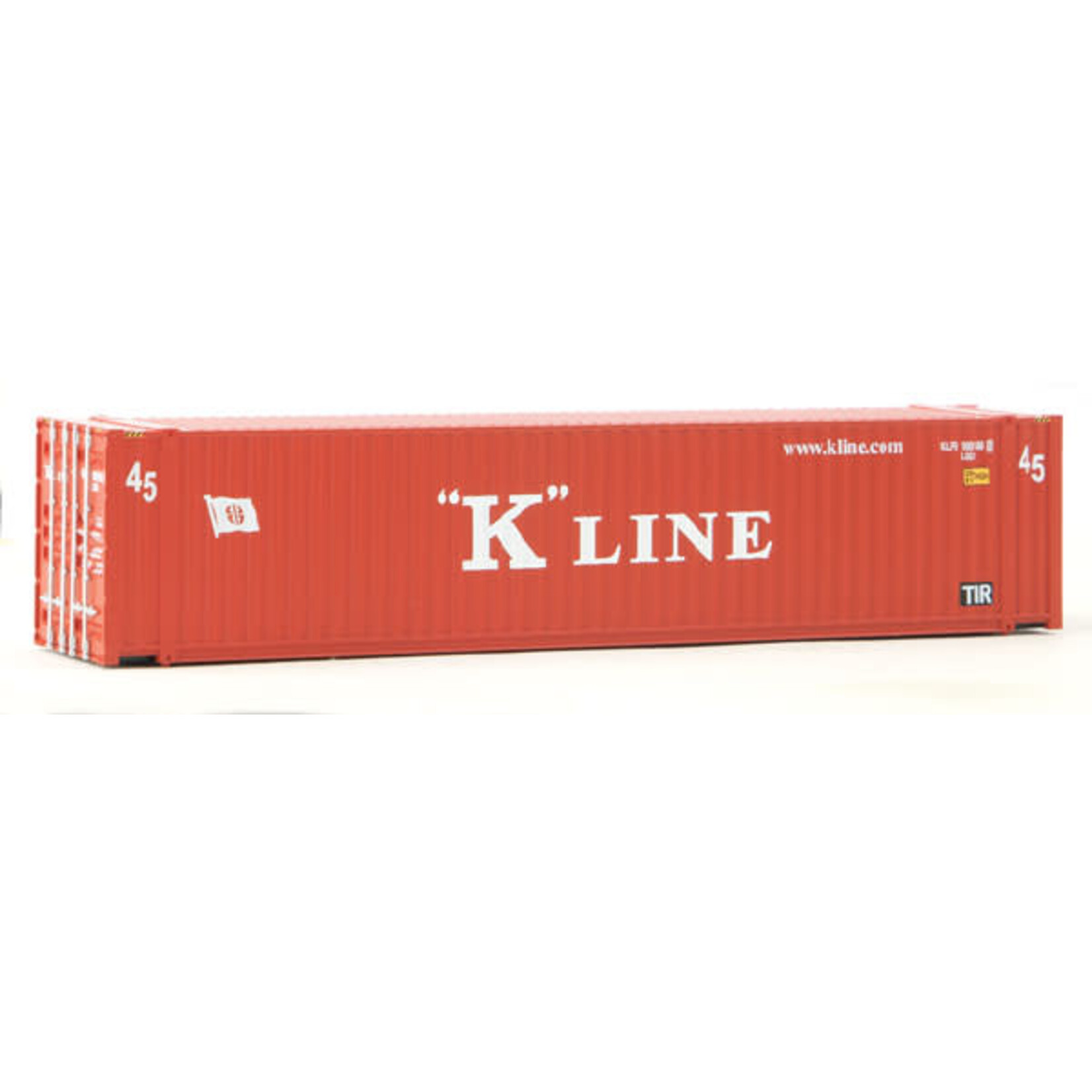 Walthers HO 45' CIMC Container - Assembled -- K-Line (red, white)