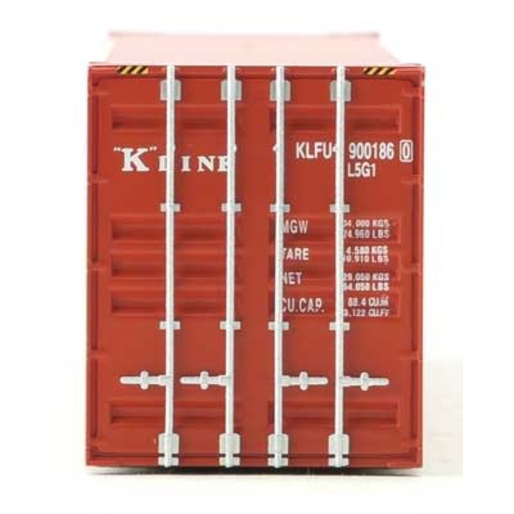 Walthers HO 45' CIMC Container - Assembled -- K-Line (red, white)