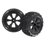 Redcat Racing Pre-Mounted 1/10th Truck Tires and Wheels (Black) (1pr)