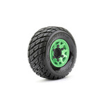 Jetko 1/10 SC EX-Rockform Tires Mounted on Metal Green Claw Rims