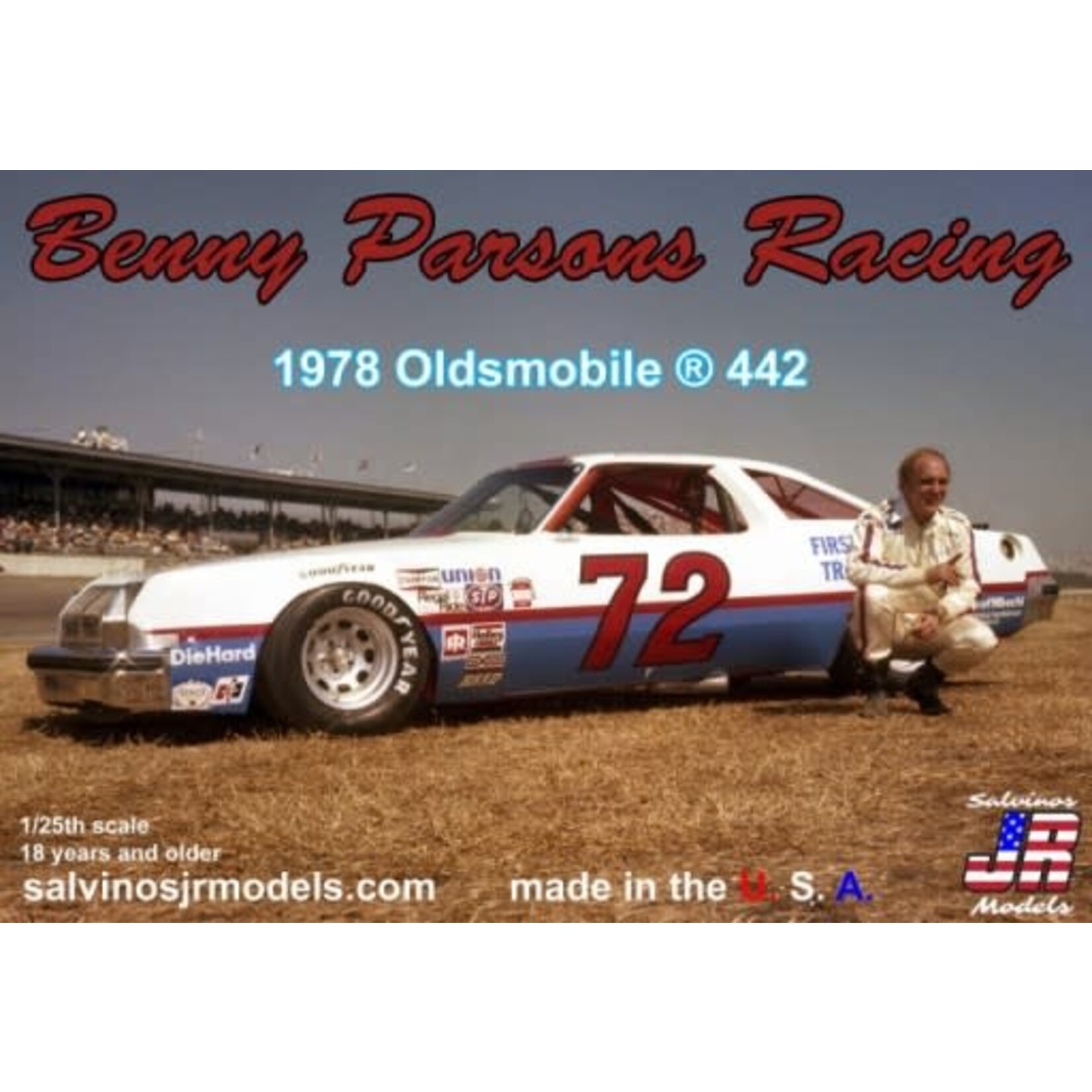 Salvinos Jr Models 1/25 Benny Parsons Racing #72 1978 Oldsmobile 442 Race Car