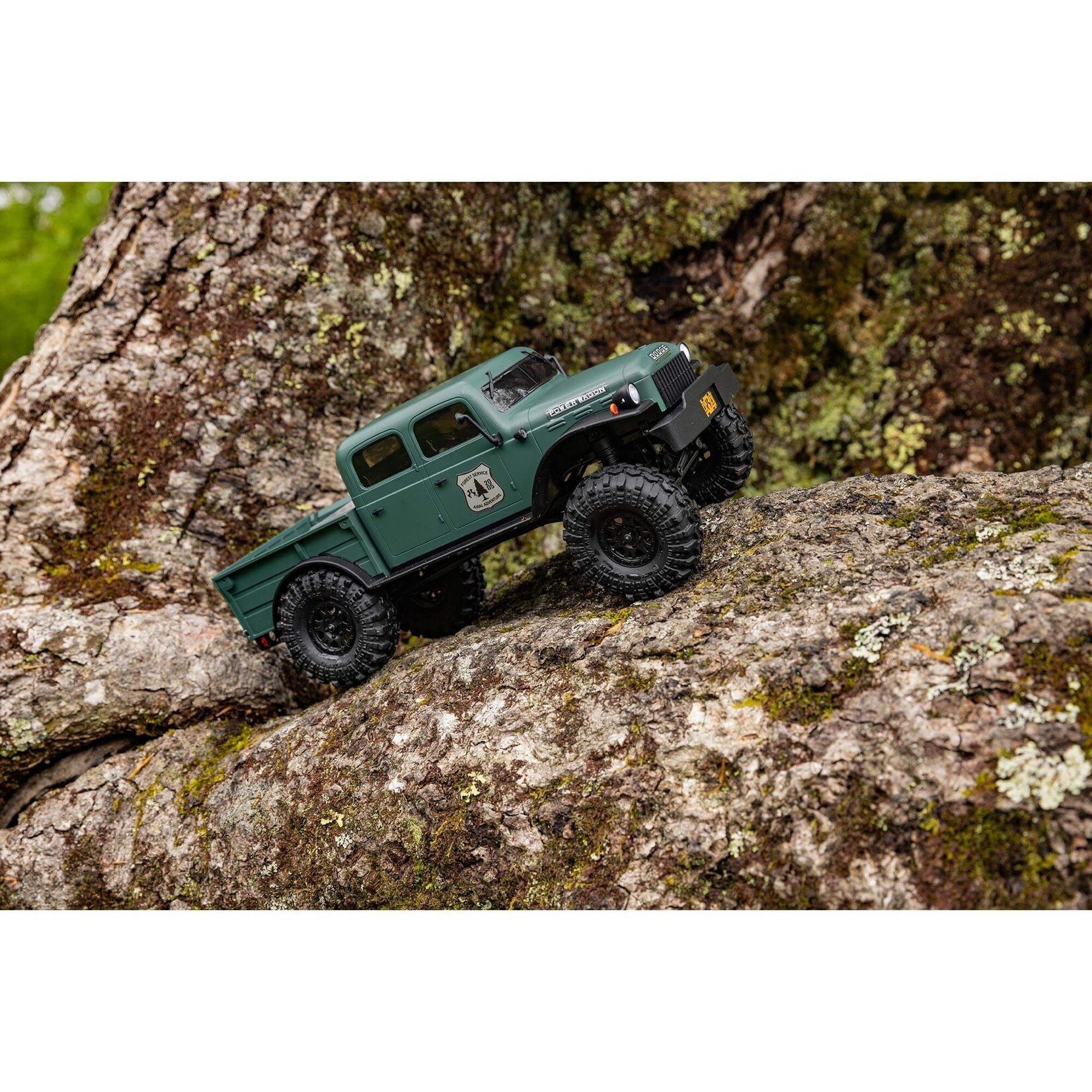 Axial SCX24 40's 4 Door Dodge Power Wagon, Green: 1/24 4WD-RTR