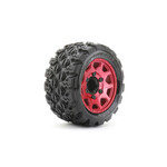 Jetko 1/10 ST 2.8 EX-King Cobra Tires Mounted on Metal Red Claw Rims