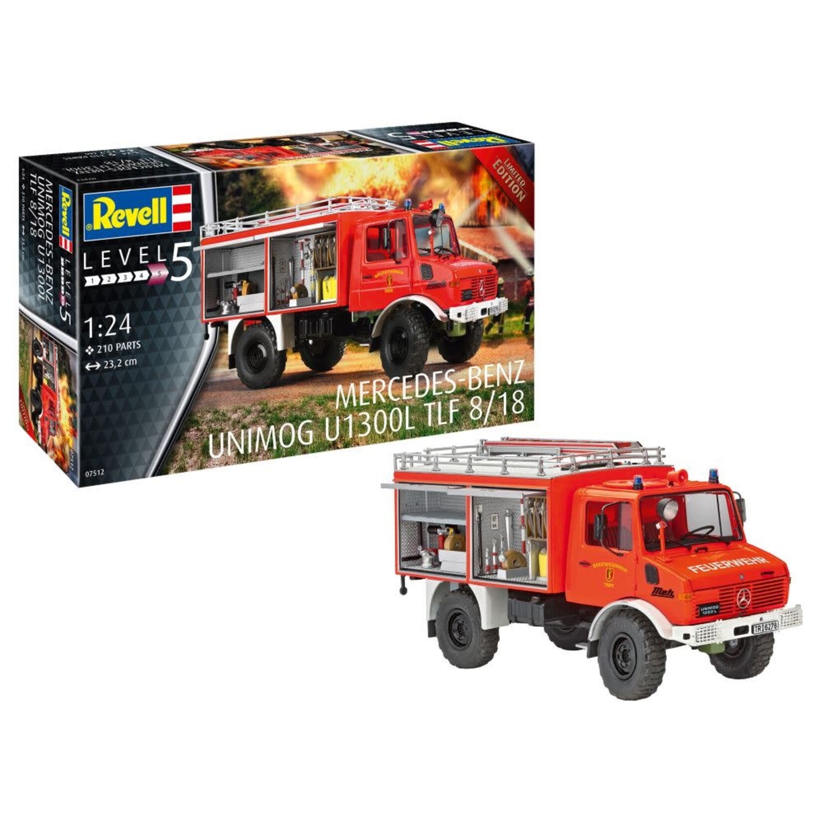 Revell 1/24 Mercedes Benz Unimog U1300L TLF 8/18 Fire Truck