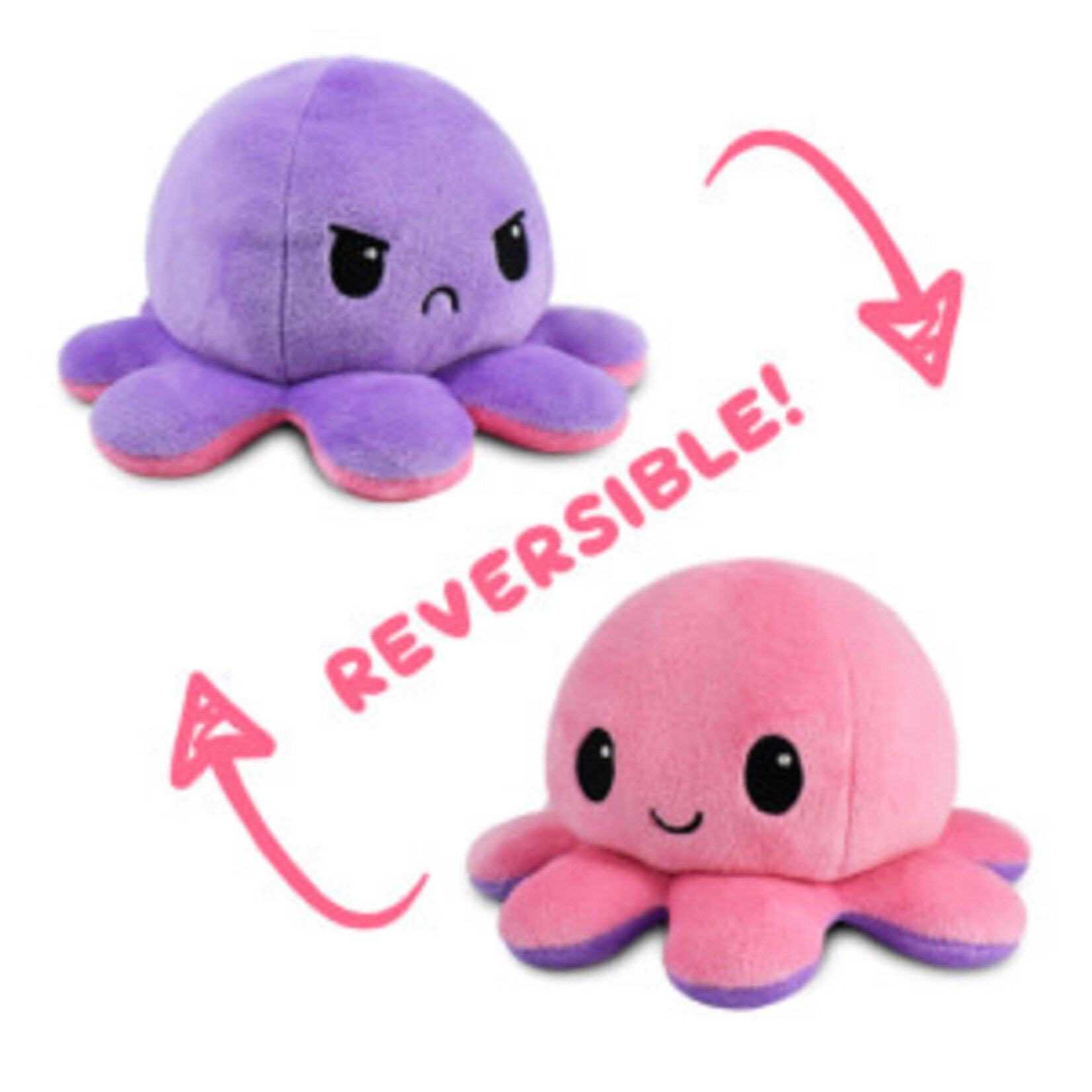 teeturtle Reversible Octopus Plush: PK & PU