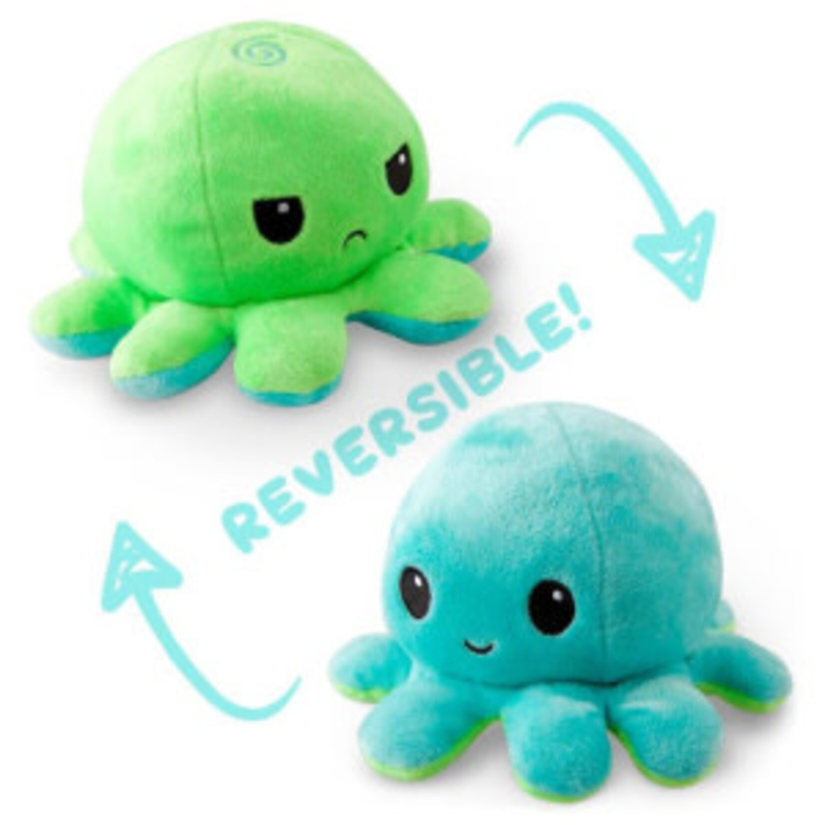 teeturtle Reversible Octopus Plush: GR & AQ