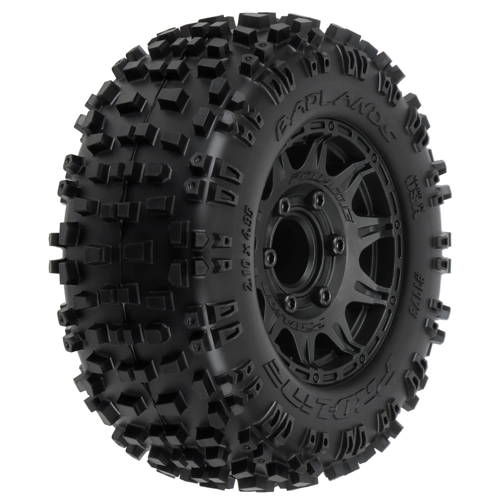 Pro-Line 1/10 Badlands F/R 2.8" MT Tires Mounted 12mm/14mm Black Raid (2)