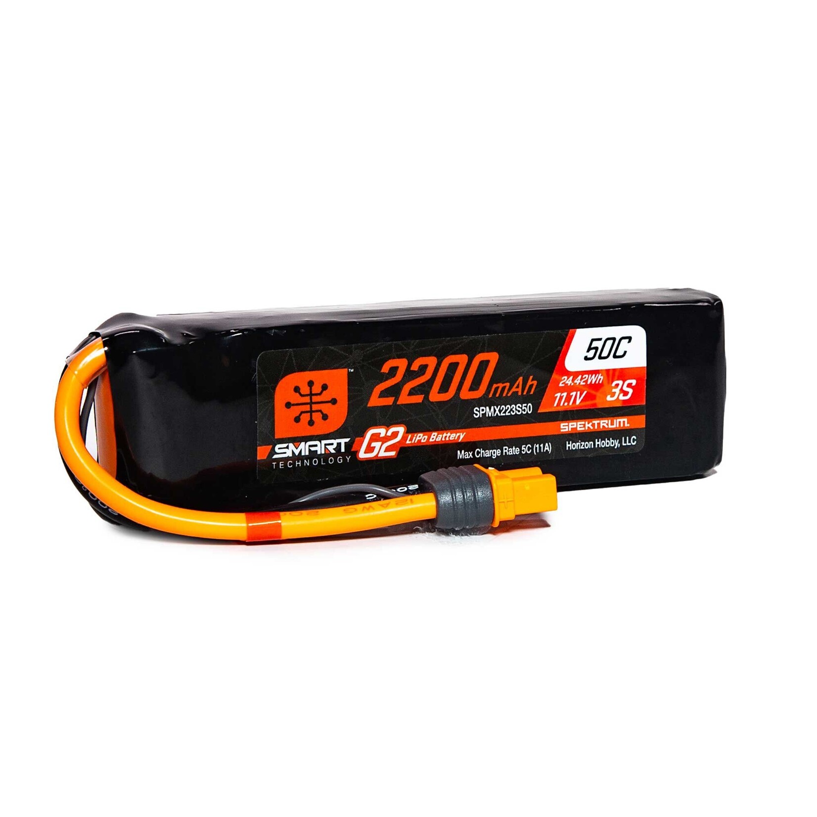 Spektrum 11.1V 2200mAh 3S 50C Smart G2 LiPo Battery: IC3