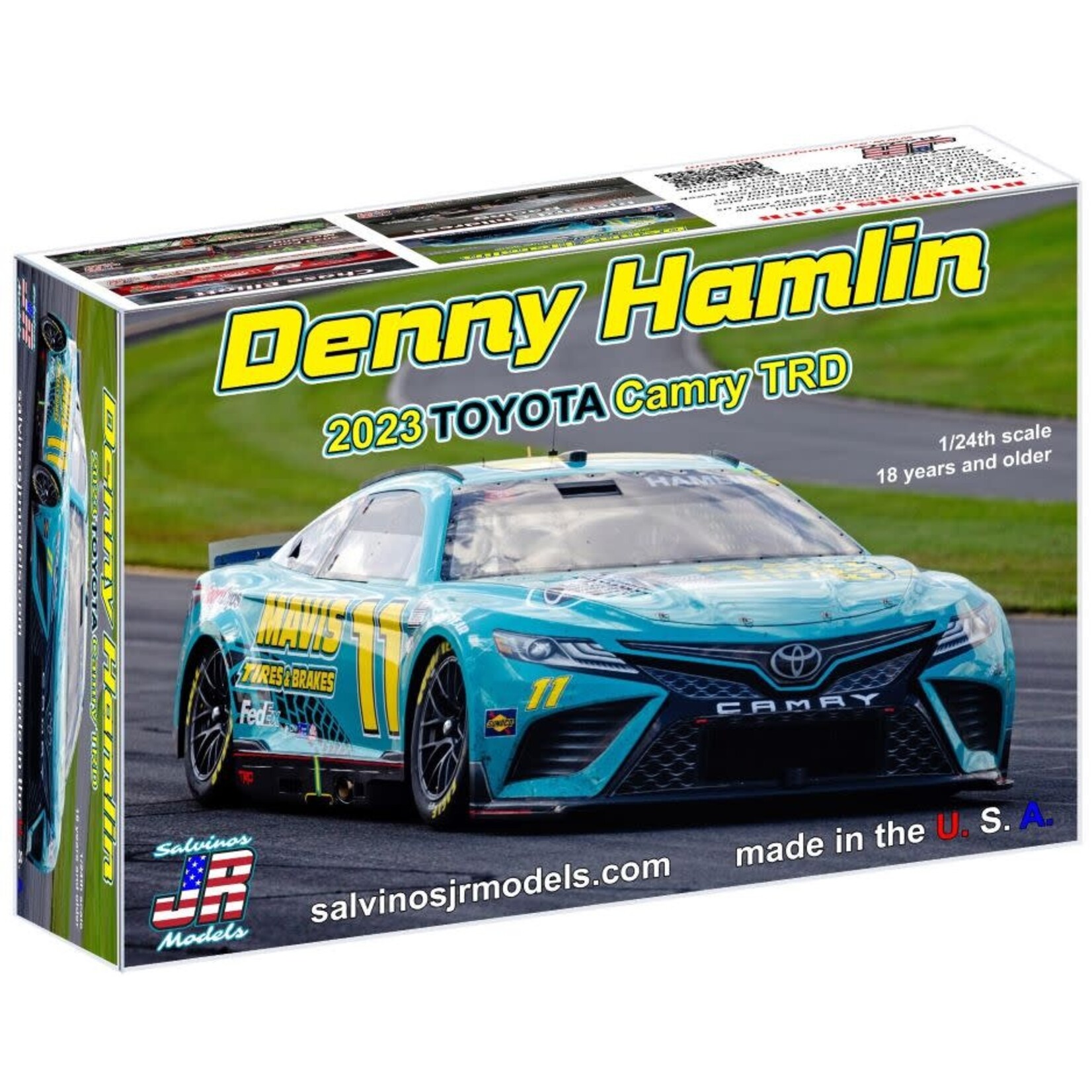 Salvinos Jr Models 1/24 Denny Hamlin 2023 NASCAR Toyota Camry TRD Race Car