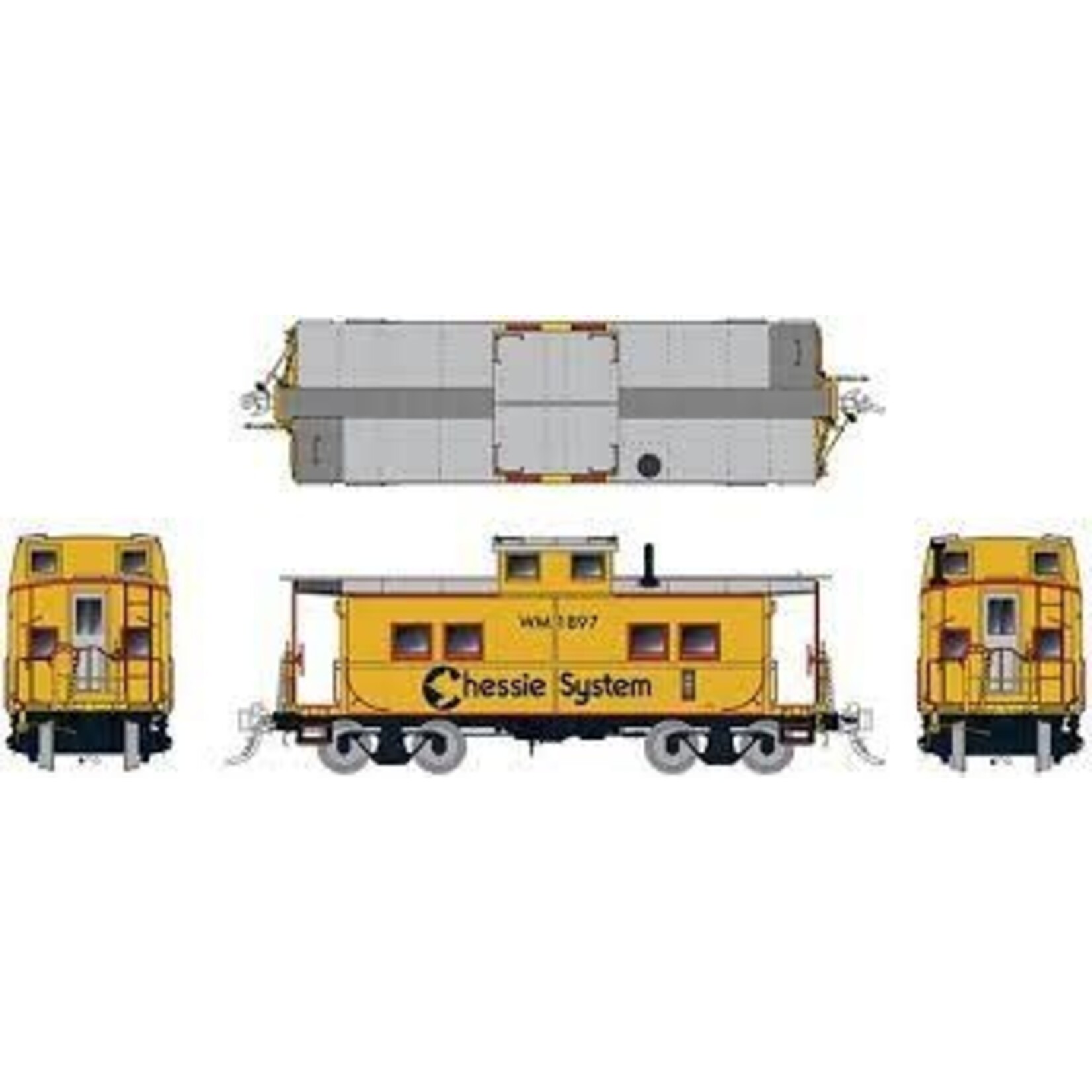 Rapido Trains Inc HO NE-style Steel Caboose: Chessie System: #1869