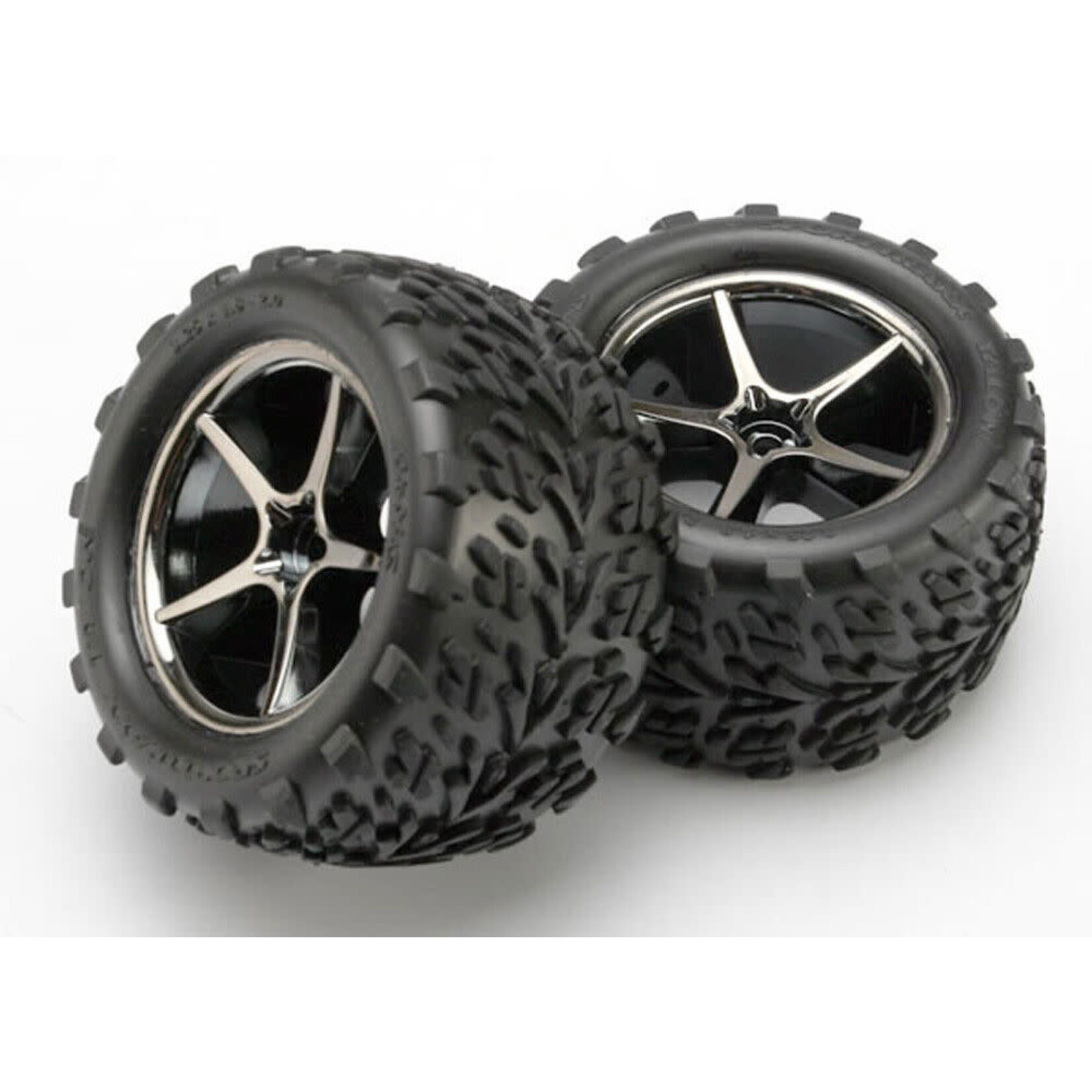 Traxxas T&W GEMINI BLK CHRM/TALON TIRE - MOUNTED