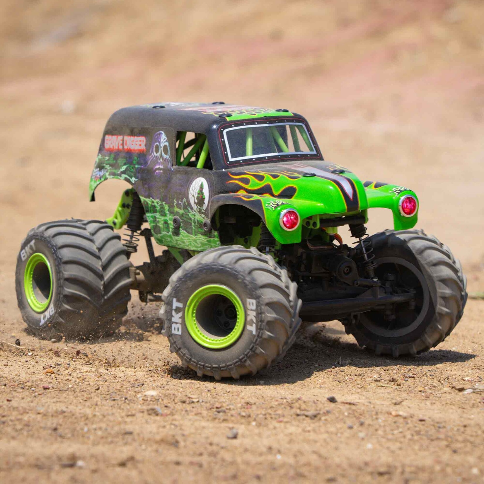 Losi 1/18 Mini LMT 4X4 Brushed Monster Truck RTR, Grave Digger
