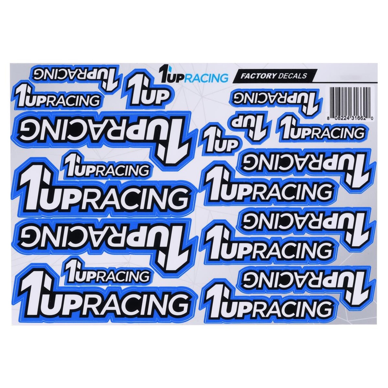 1UpRacing 1UP Racing Decal Sheet (Blue)