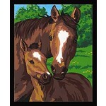 Dimensions Pony & Mother Paint by Number (8"x10")