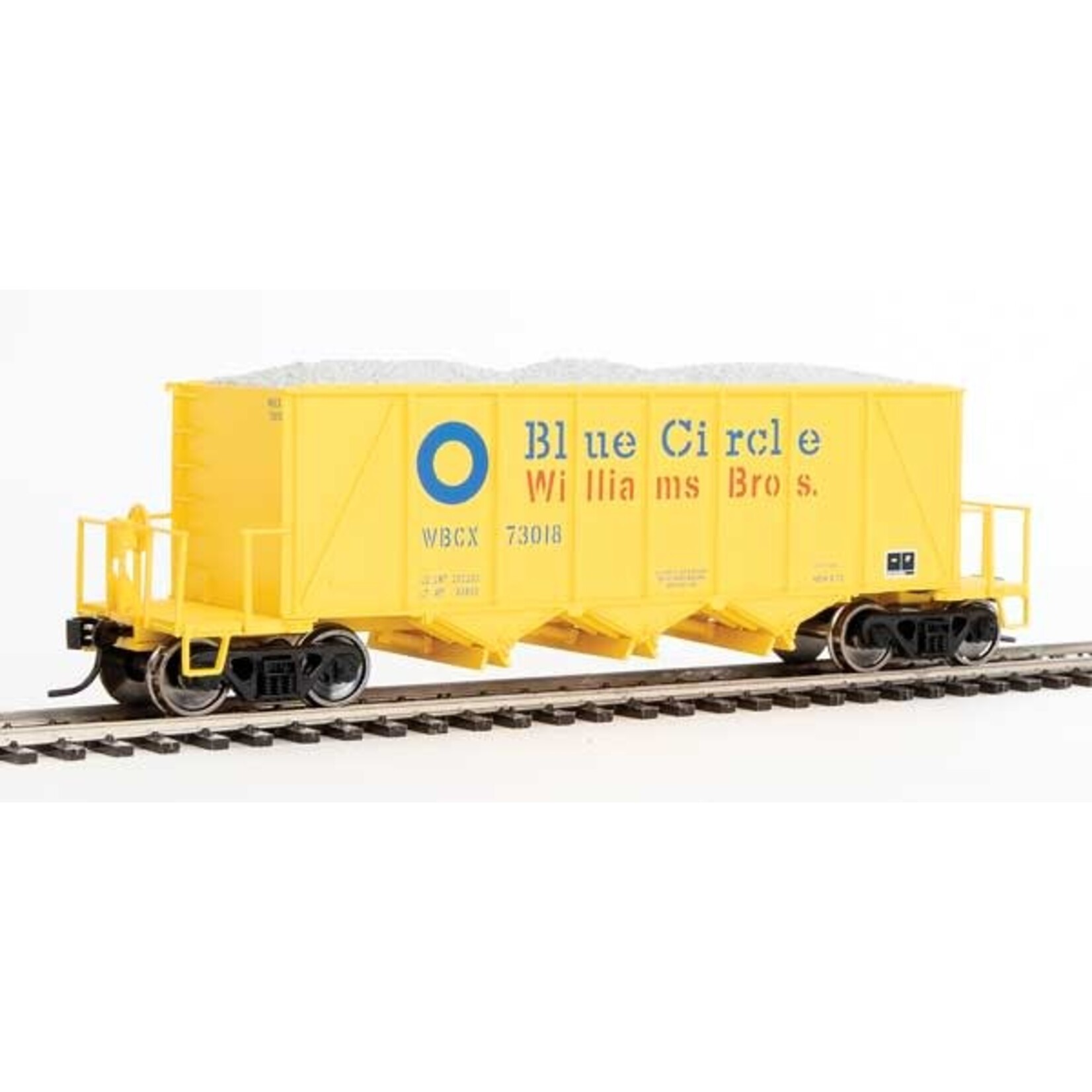 Walthers 40' Ortner 100-Ton Open Aggregate Hopper - Ready to Run -- Blue Circle Cement WBCX #73018
