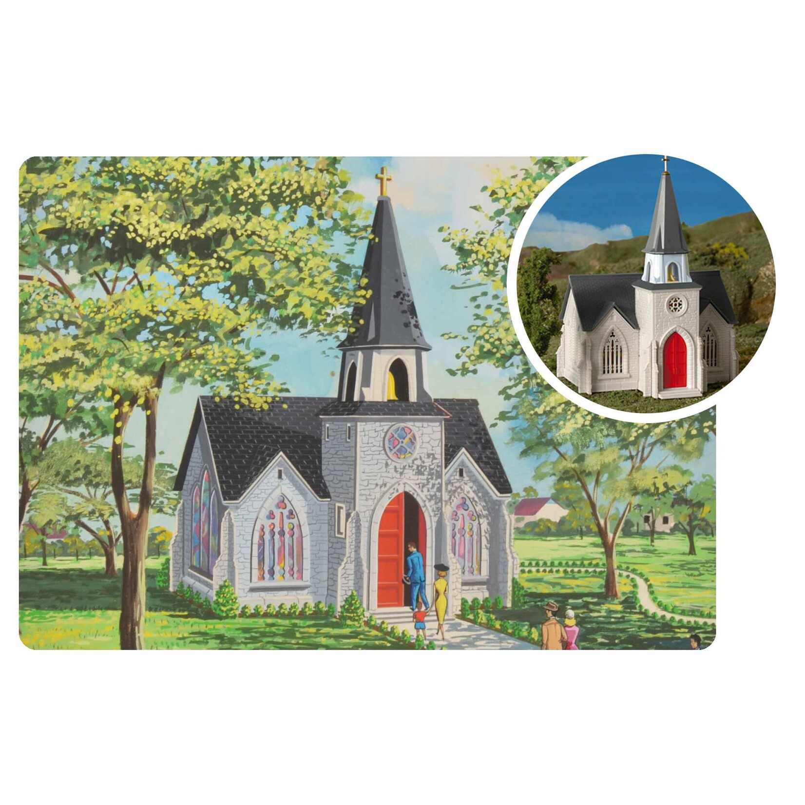 Bachmann HO Plasticville USA 75TH Anniversary Cathedral