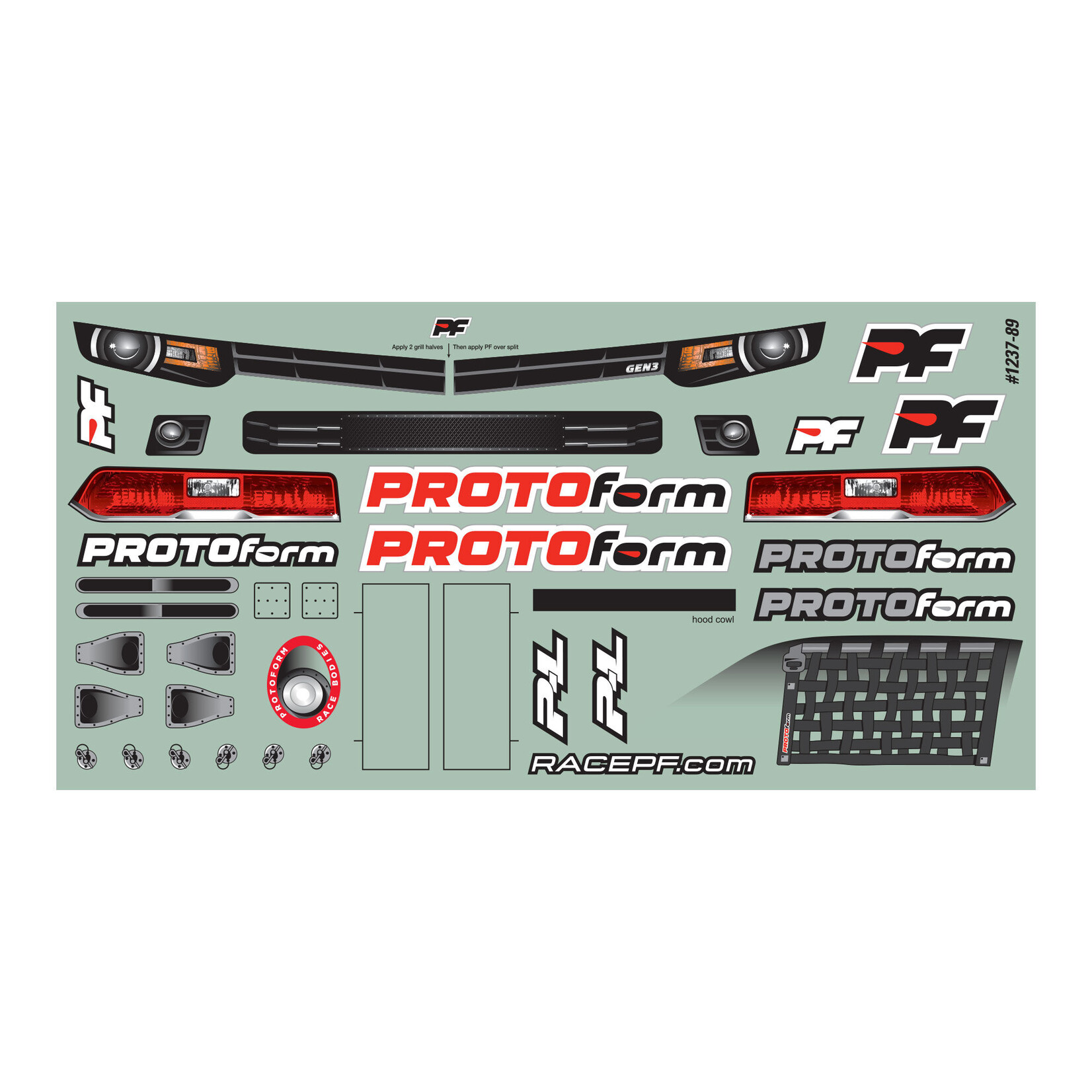 ProtoForm 1/10 Gen3-C Light Weight Clear Body: Oval