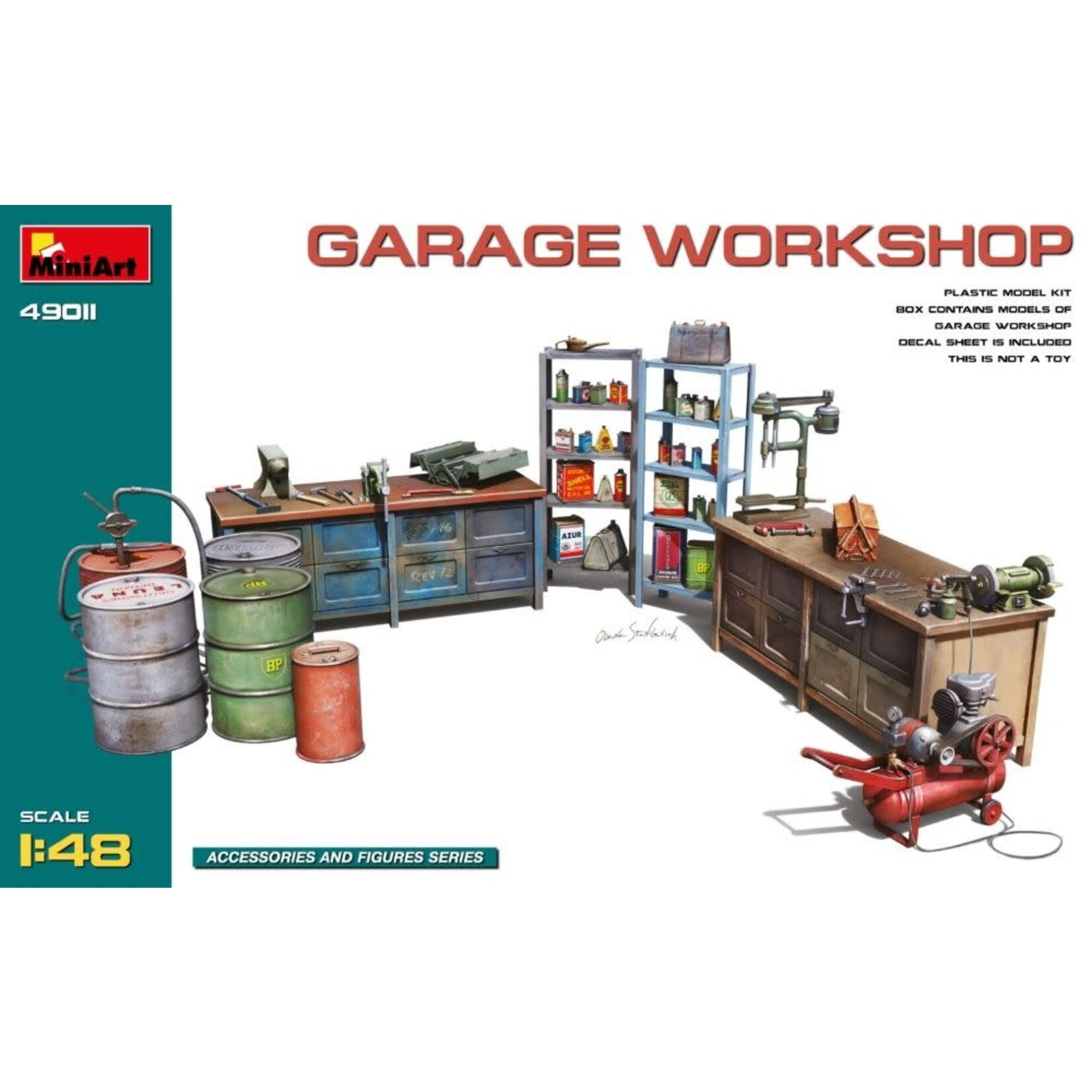 MiniArt 1/48 Garage Workshop: Equipment & Tools