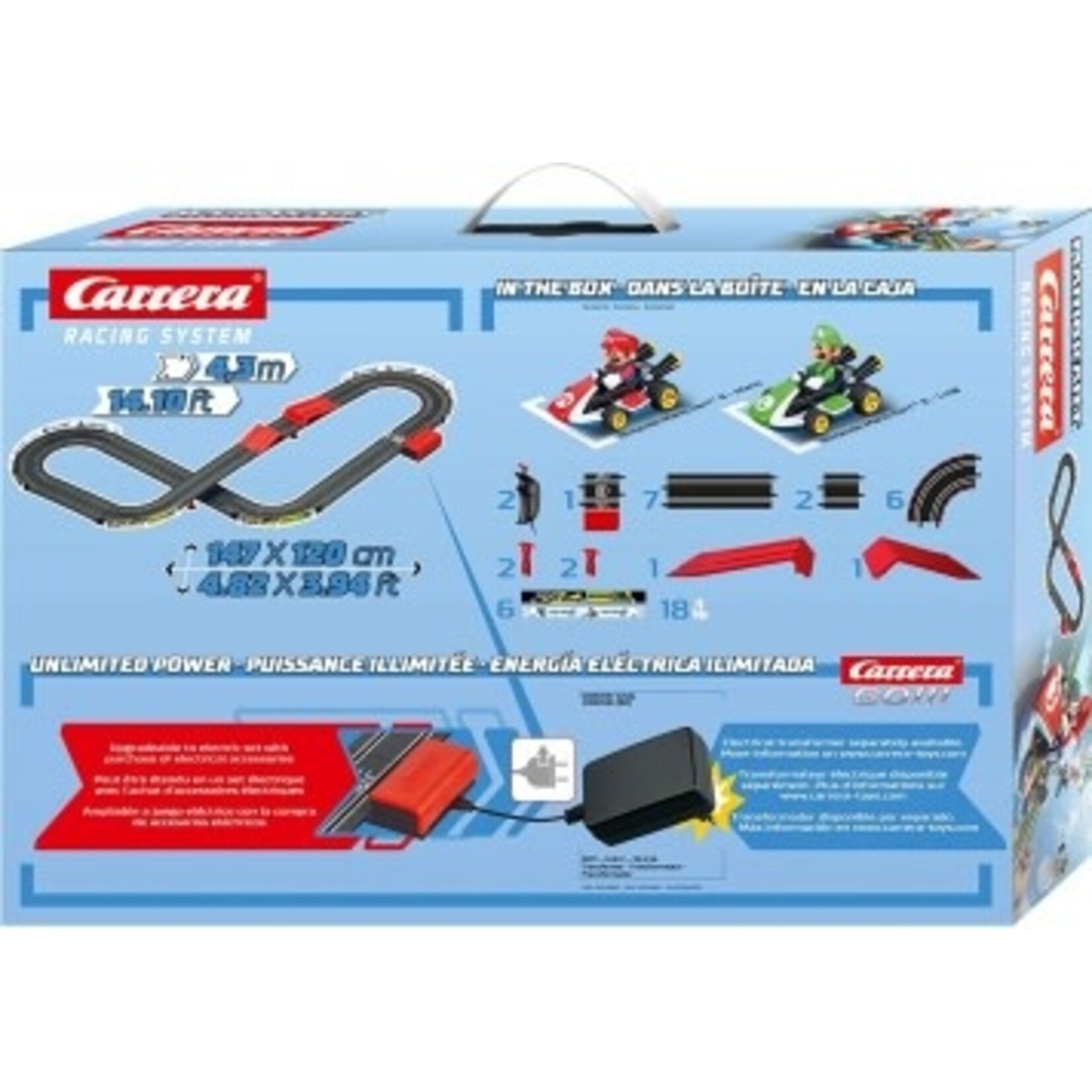 Carrera Mario Kart GO!!! 1/43 Battery Set w/Jump Ramp