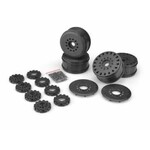 JConcepts Cheetah 83mm Speed-run Wheels 12 & 17mm Hex Adapter, Black (2)