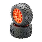 PowerHobby Scorpion XL Belted Tires / Viper Wheels (2) Traxxas X-Maxx 8S-Orange